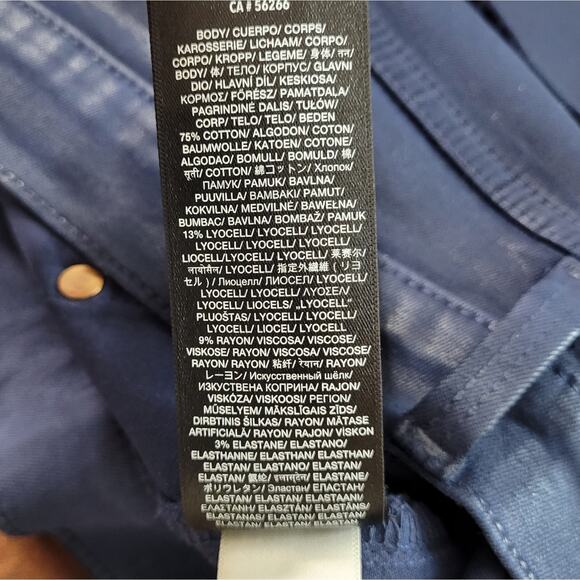 7 for all Mankind High Waisted Ankle Skinny Jean in Ink Coated - Picture 8 of 10